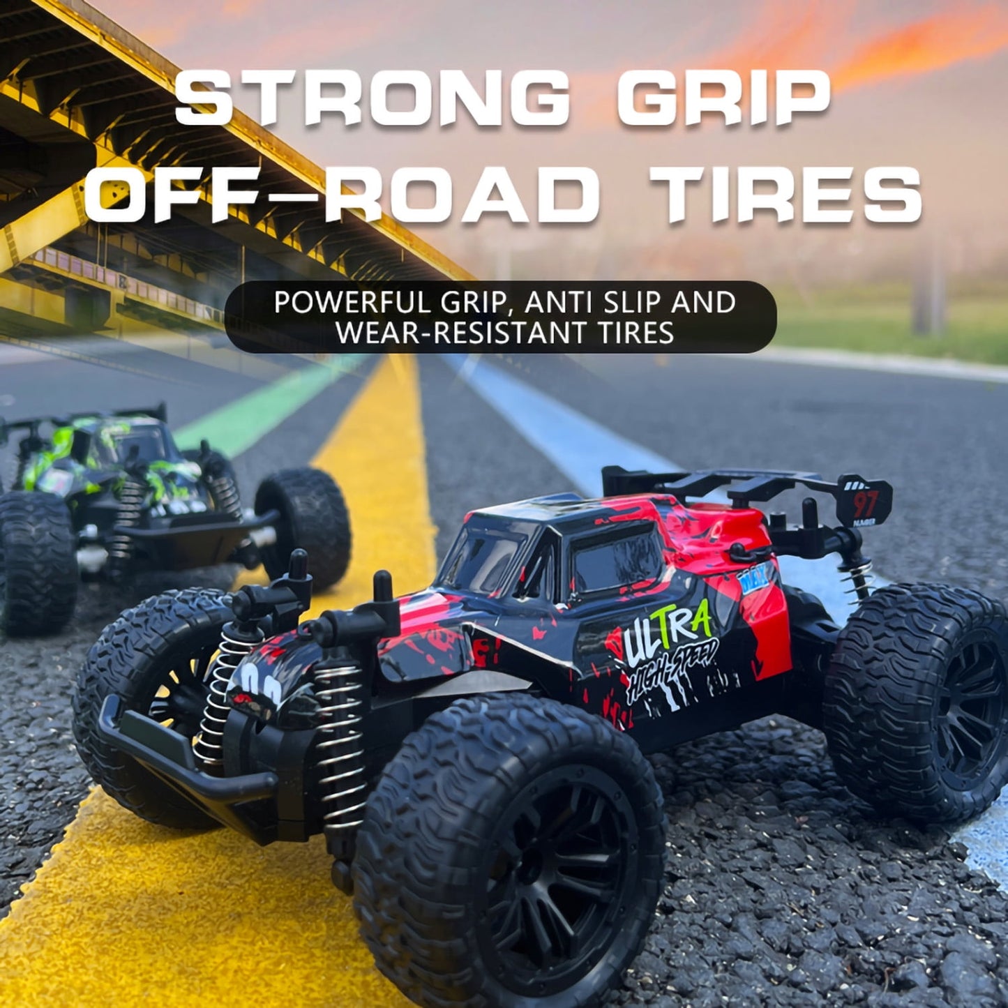 Kivdit Remote Control Cars,1:18 High Speed RC Cars,20+ km/h All Terrain Off Road Vehicle,Toys Gifts for Boys Girls Kids