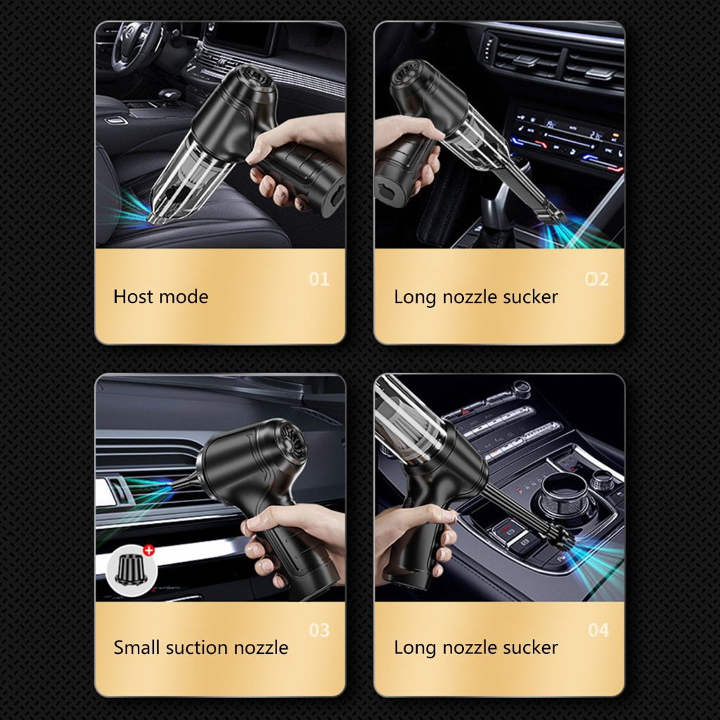 Kivdit Cordless Handheld Vacuum,12000Pa Wet Dry Car Vacuum Cleaner, Rechargeable Portable Vacuum Cleaner for Car Home Office