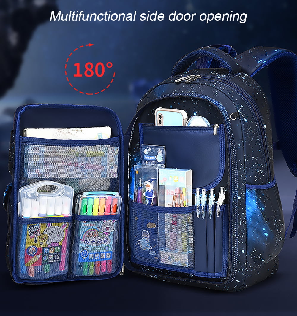 KIVDIT School Backpacks for Boys, Kids Backpacks Children School Bag Bookbag Student Travel Backpack, Blue