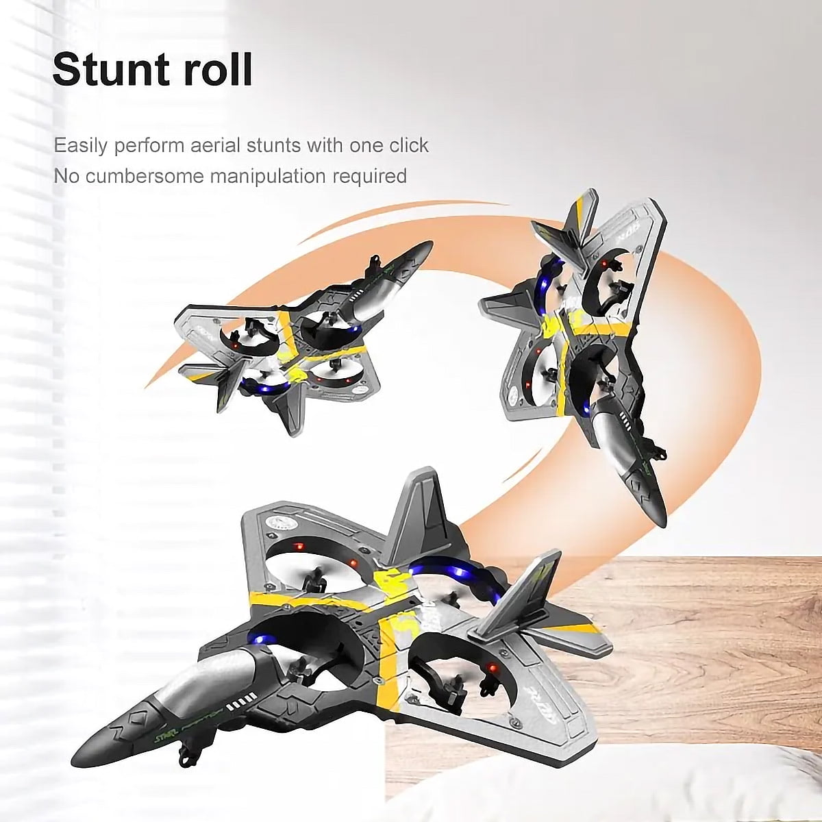 Kivdit RC Plane for Kids,EPP Remote Control Airplanes Toys with LED Light,RC Airplane for Beginners