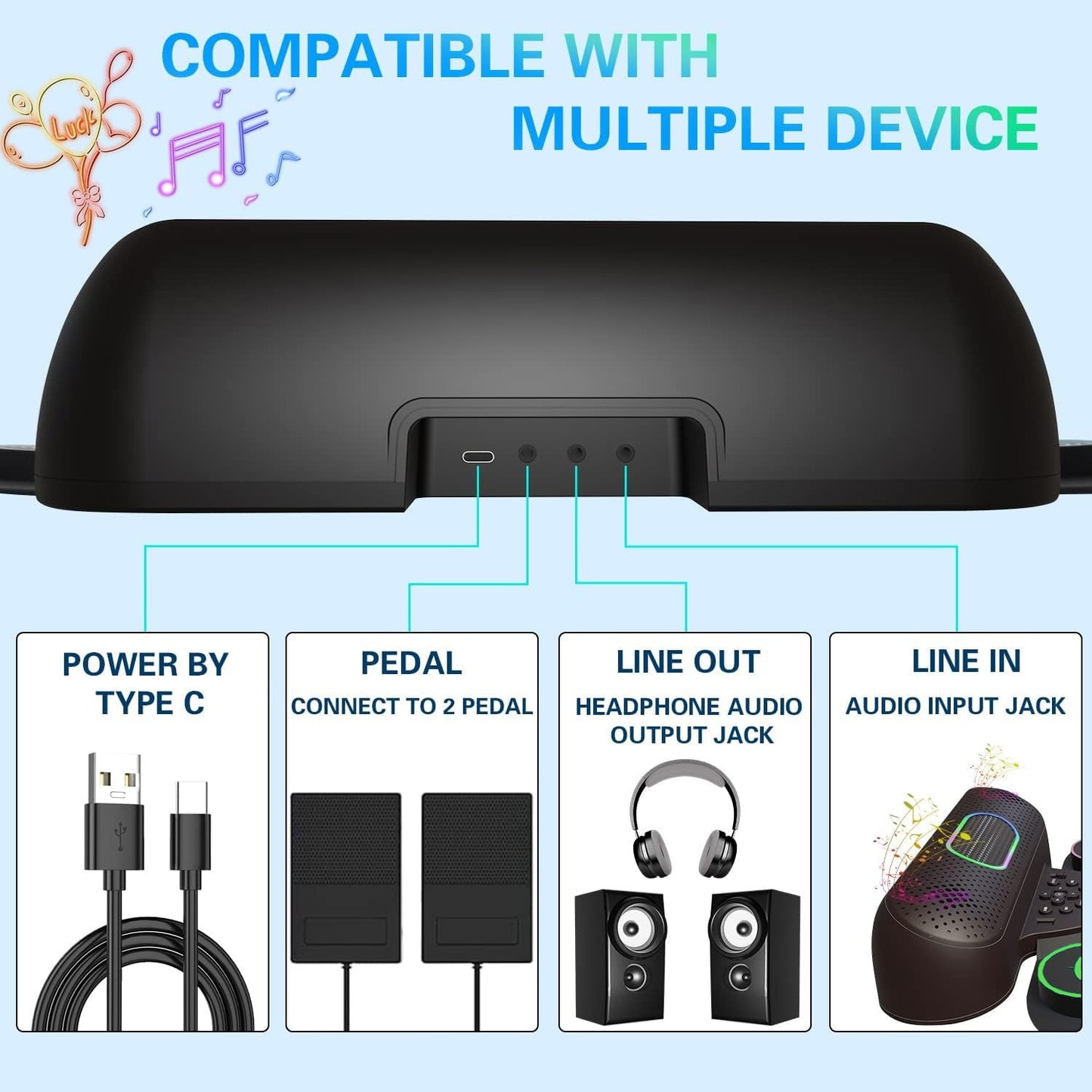 Kivdit Electric Drum Set for Kids Adults,Roll-up 9 Pads Electronic Drum Kit,Dual Built-in Stereo Speakers with Bluetooth & LED Light