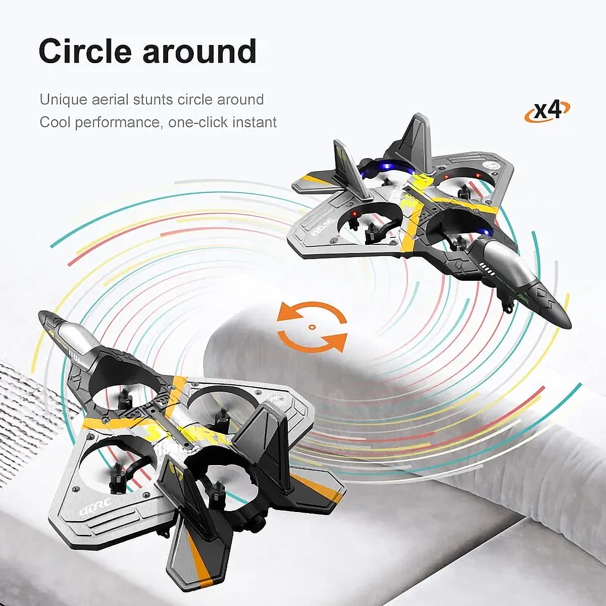 Kivdit RC Plane for Kids,EPP Remote Control Airplanes Toys with LED Light,RC Airplane for Beginners