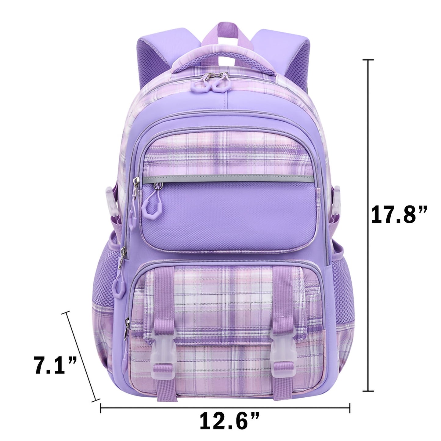 Kivdit School Backpacks for Girls,Waterproof School Bags for Kids Students Gifts,Purple