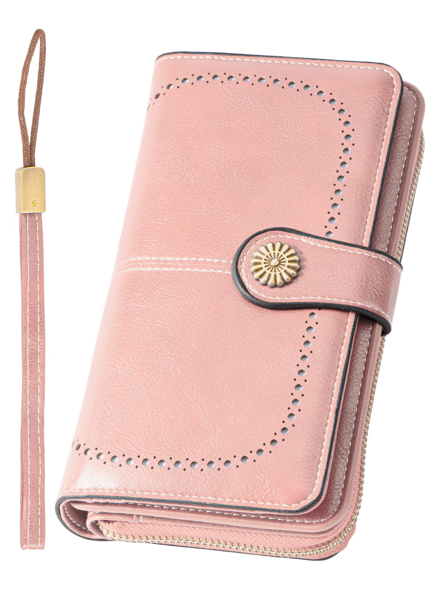 KIVDIT Wallets for Women Genuine Leather Wallets RFID Blocking Credit Card Holder, Large Capacity