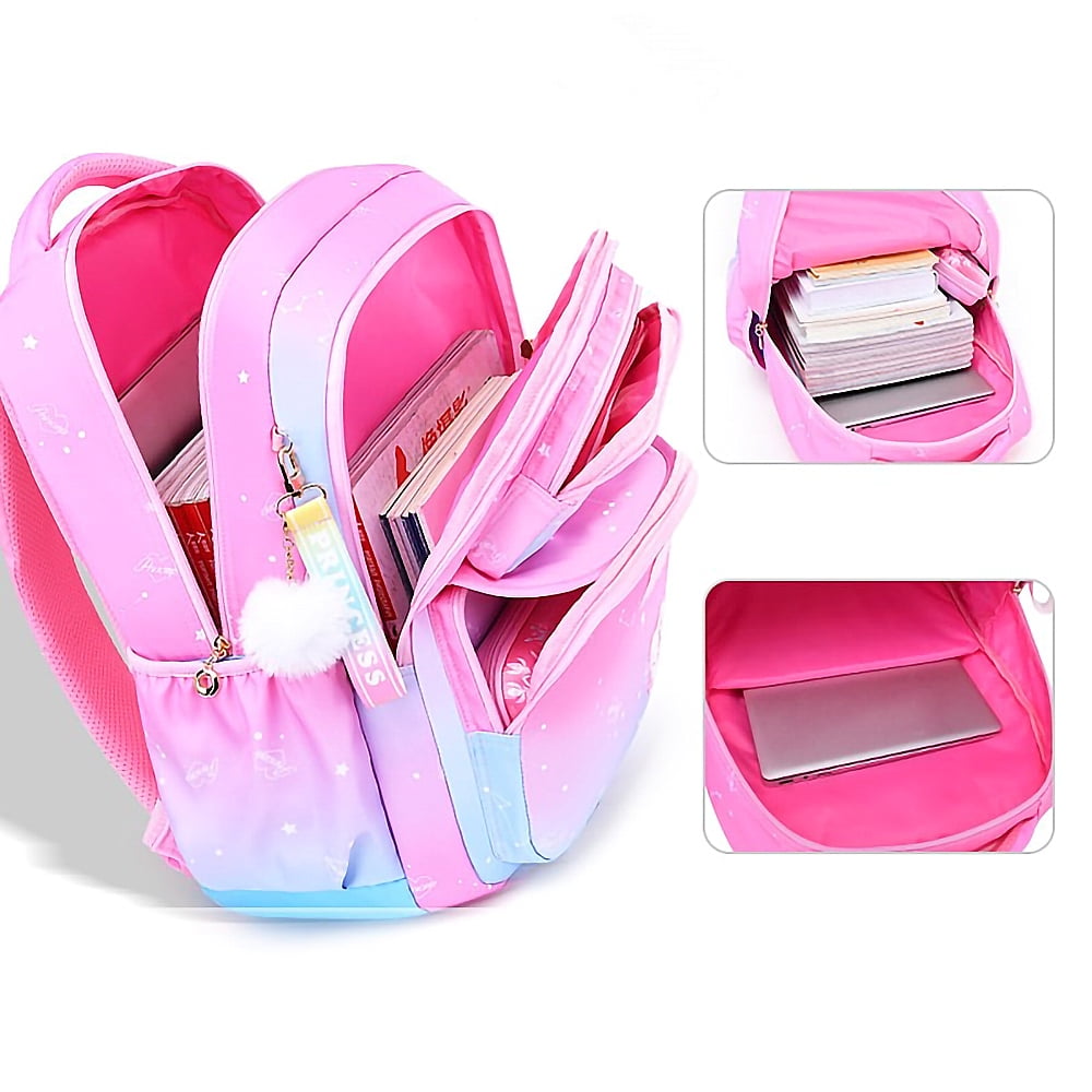 KIVDIT School Backpacks Bags for Girls, Waterproof Bookbags Gifts for Kids Teens Students, Pink