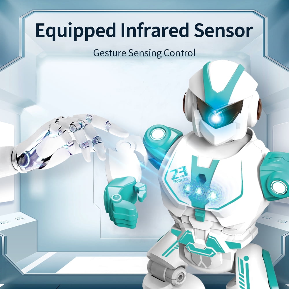 KIVDIT Remote Control Intelligent Robot for Kids, Electronic Walking Singing Dancing Programmable Educational Robot Toys, Green