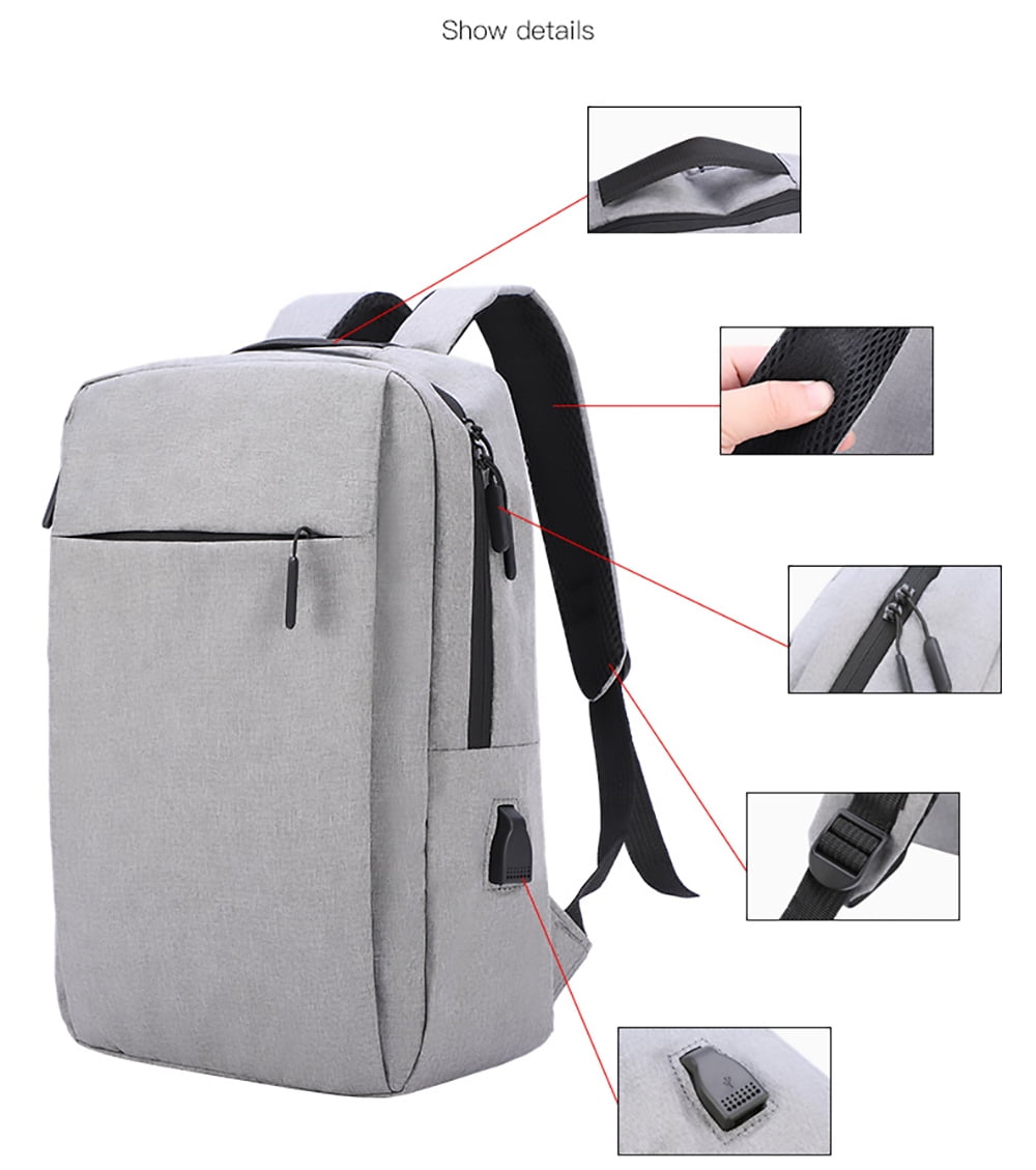 KIVDIT School Backpack, School Bag Laptop Backpack Travel Bookbag for Boys Girls Women Men, Gray