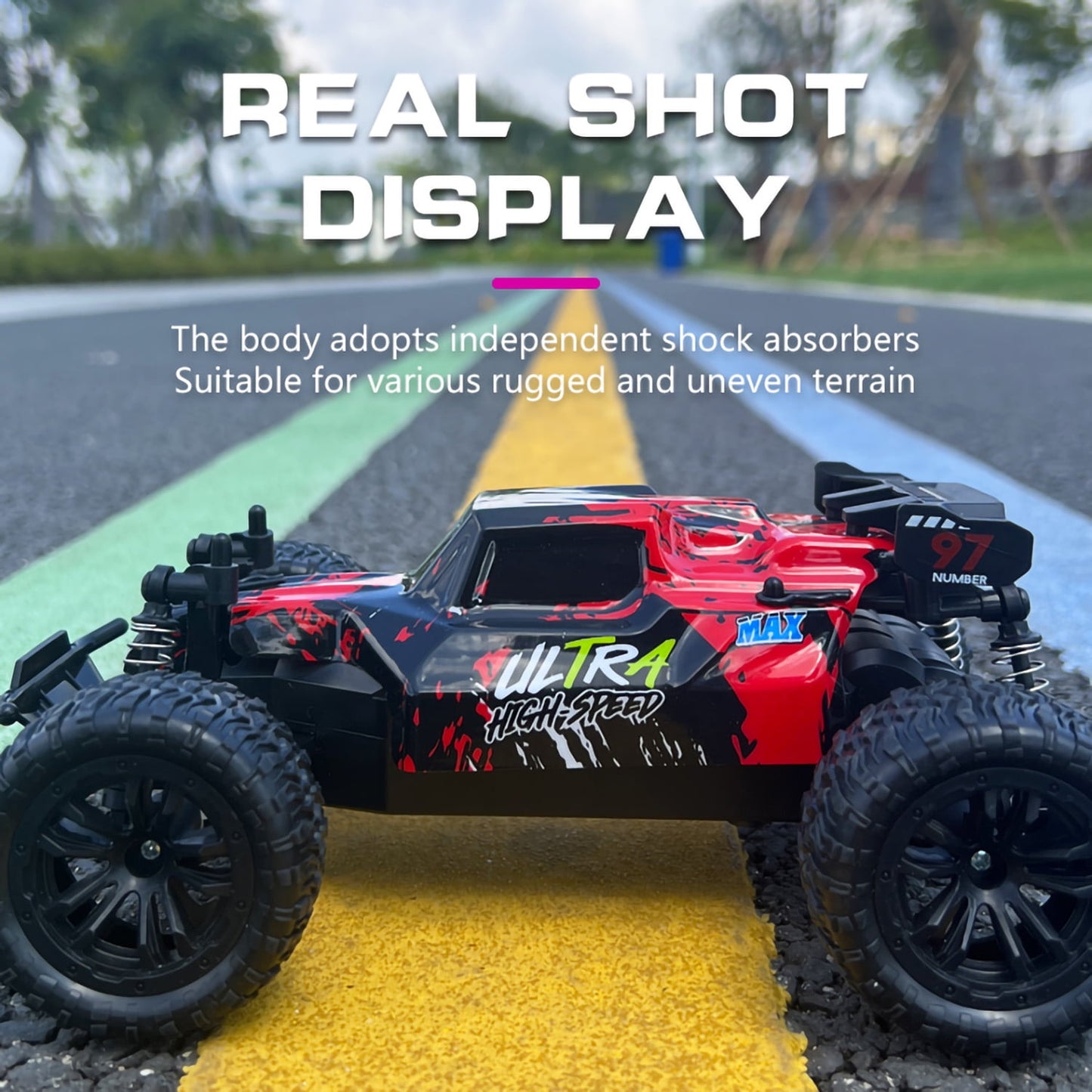 Kivdit Remote Control Cars,1:18 High Speed RC Cars,20+ km/h All Terrain Off Road Vehicle,Toys Gifts for Boys Girls Kids