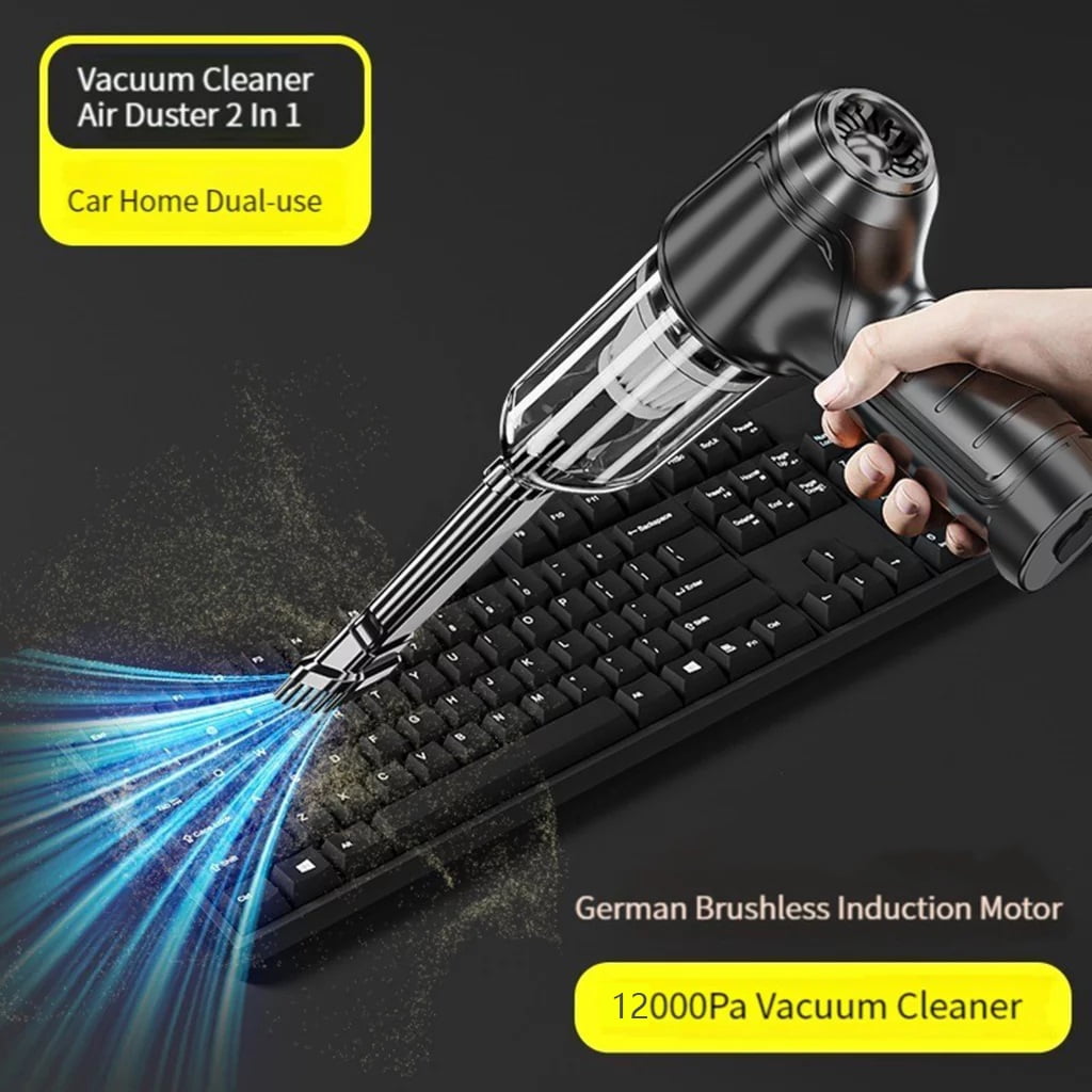 KIVDIT Handheld Vacuum Cordless, 12000Pa Wet Dry Car Vacuum Cleaner Rechargeable Portable Hand Vacuum Cleaner for Car Home Office