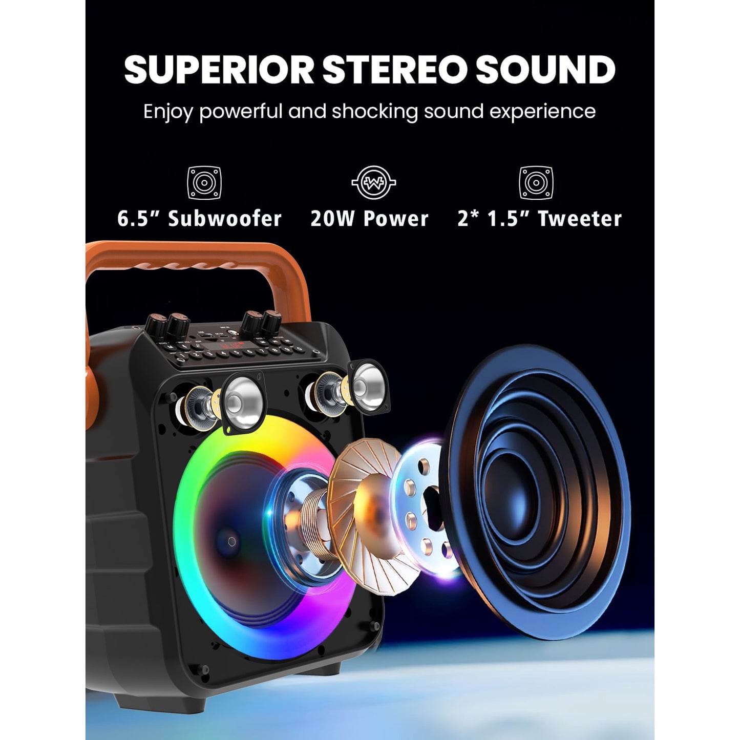 Zealot Karaoke Machine Bluetooth Speaker for Adult ,Singing Machine with Karaoke Microphone for Home Party