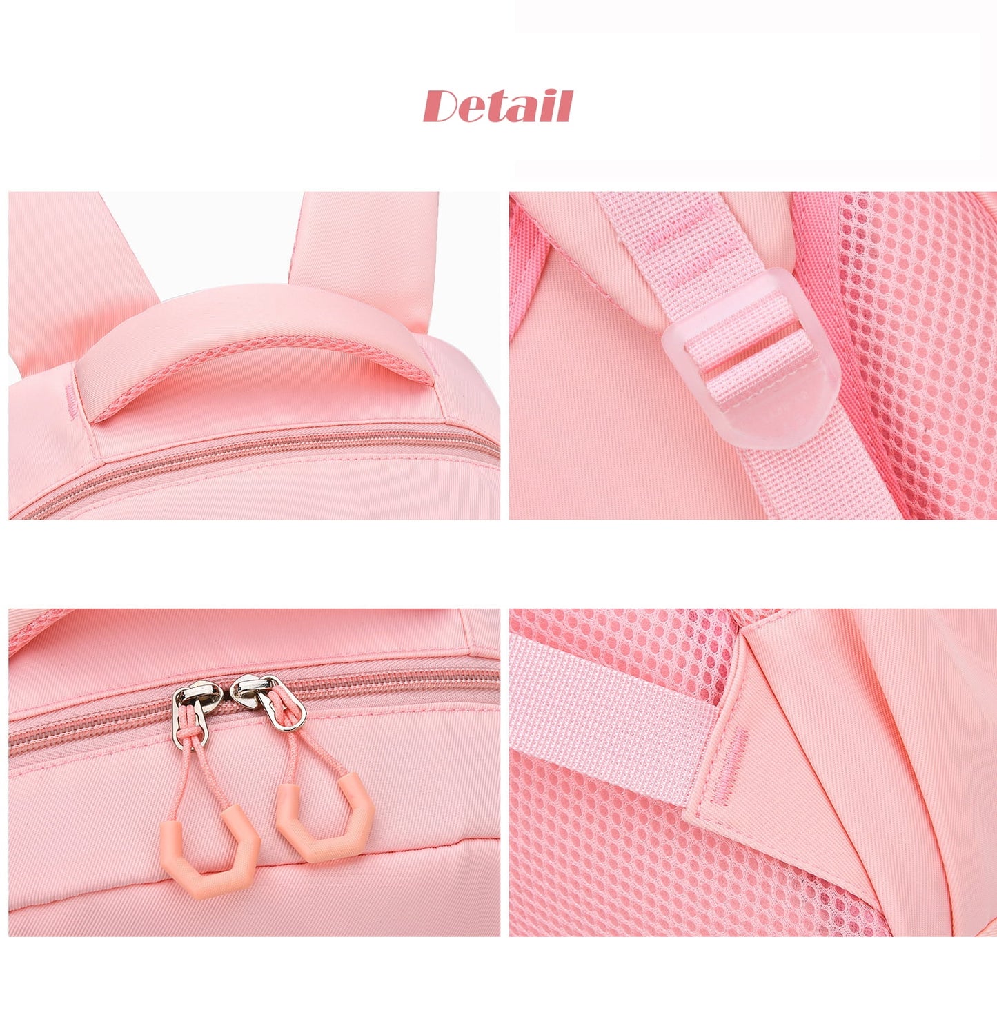 KIVDIT School Backpacks for Girls, School Bags Waterproof Bookbag for Kids Teens Students, Pink