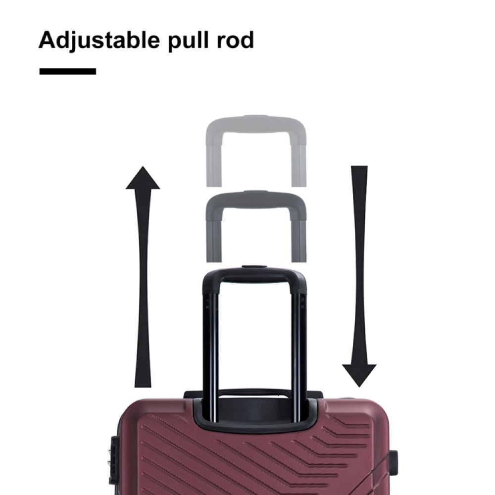 KIVDIT 3 Piece Luggage Sets with Spinner Wheels and TSA Lock, Luggage for Travel Business, Red
