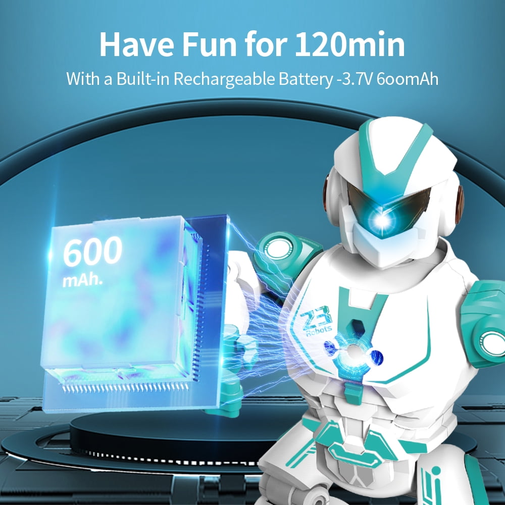 KIVDIT Remote Control Intelligent Robot for Kids, Electronic Walking Singing Dancing Programmable Educational Robot Toys, Green
