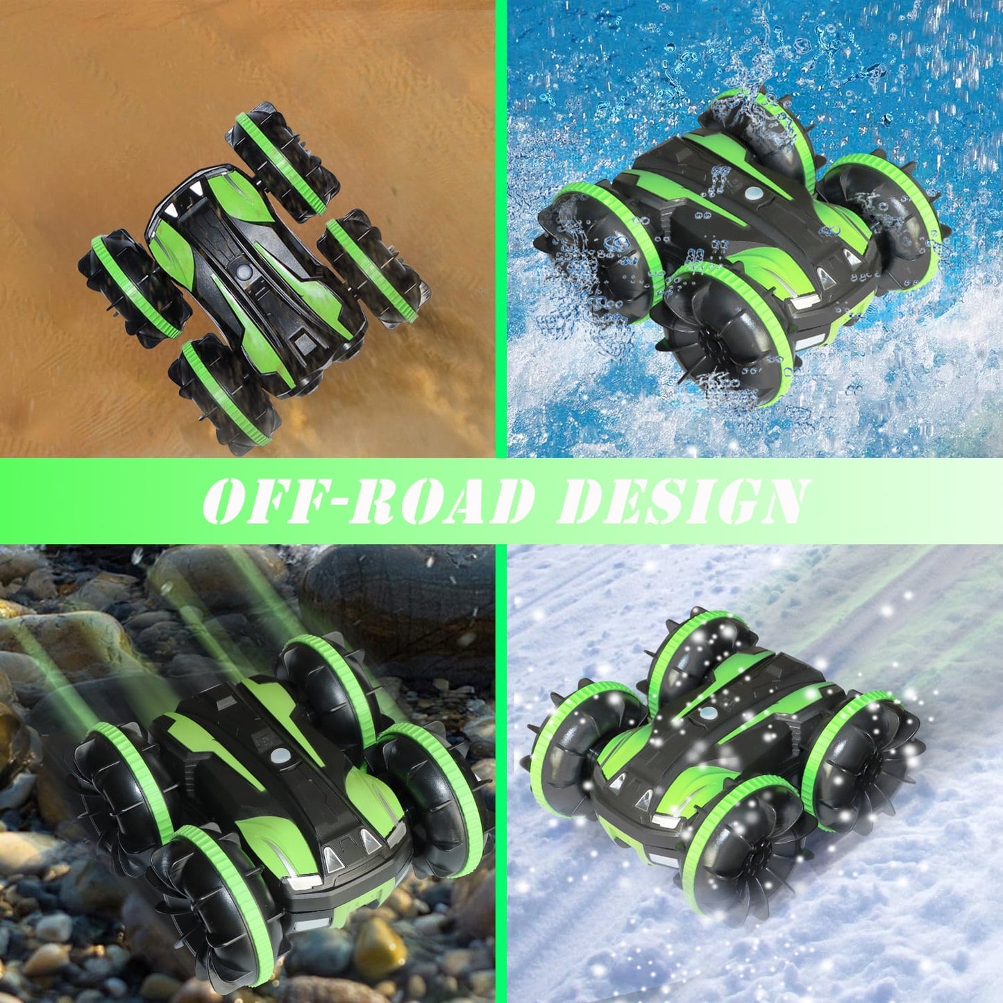 Kivdit Remote Control Car for Kids, RC Stunt Cars,RC Car Toys Green,Car Toy Gifts for Girls Boys