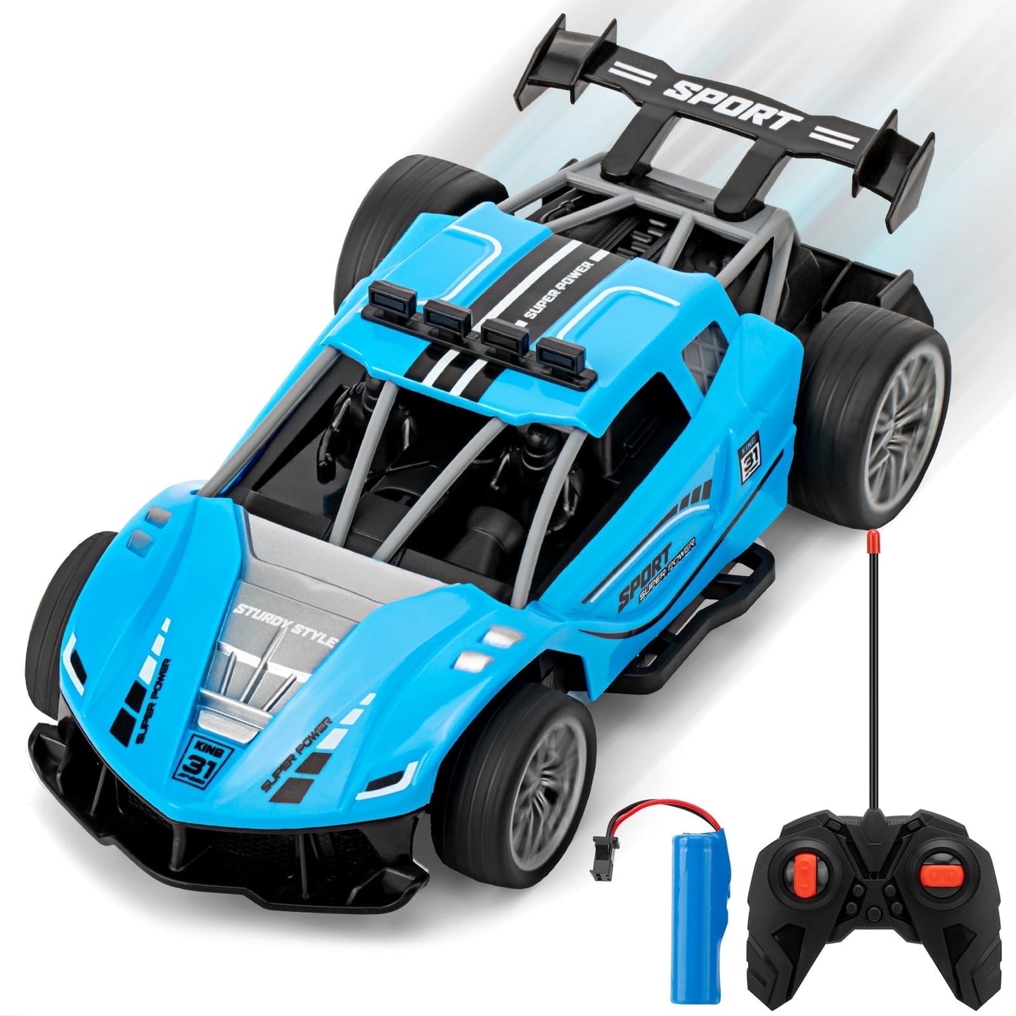 KIVDIT Remote Control Car RC Car Toy 360° Spin Flip RC Stunt Car with Light and Cool Spray, Ideal Gift for Kids(Red)