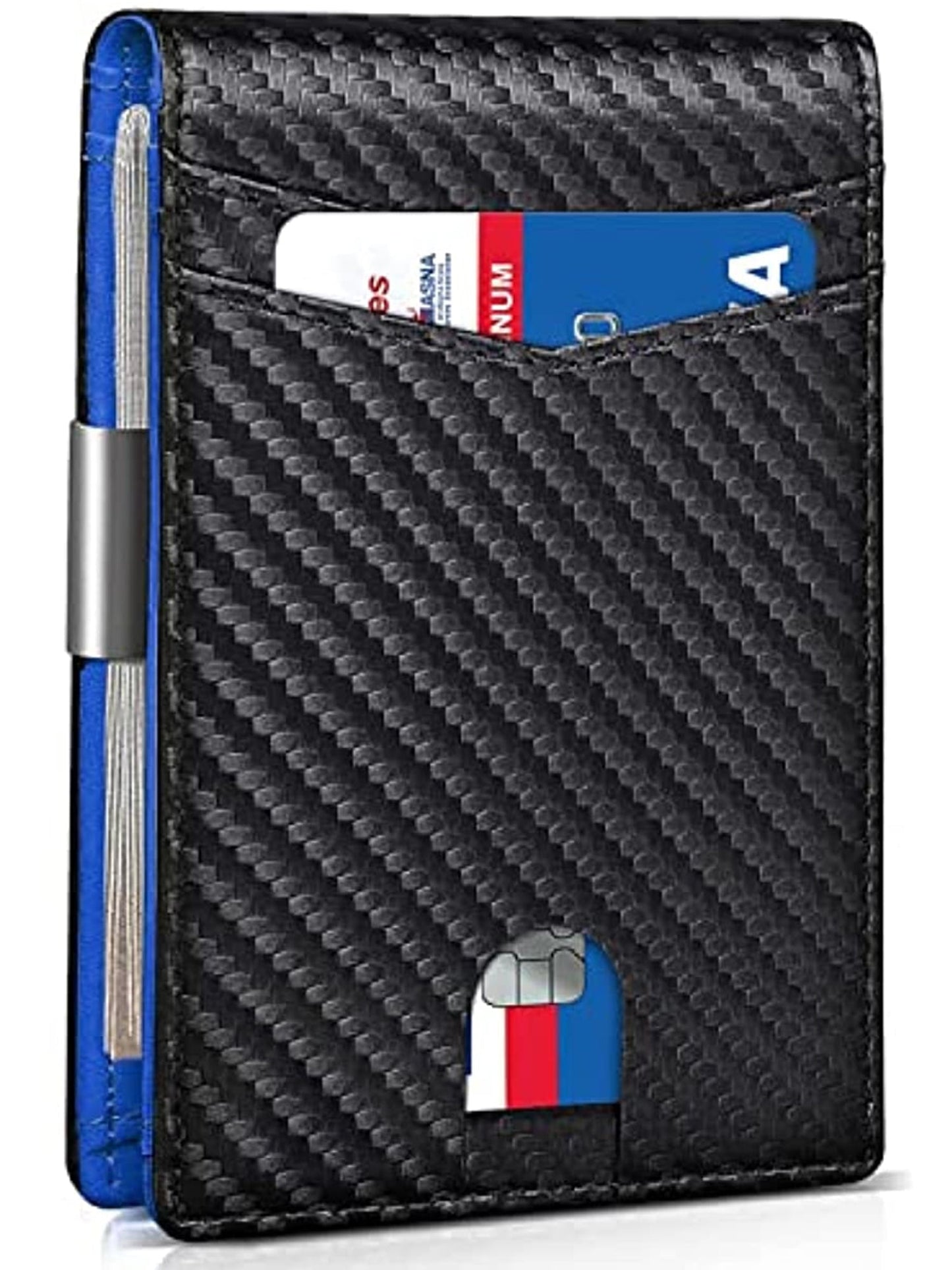KIVDIT Wallet for Men Slim, Genuine Leather Mens Wallet RFID Blocking Credit Card Holder