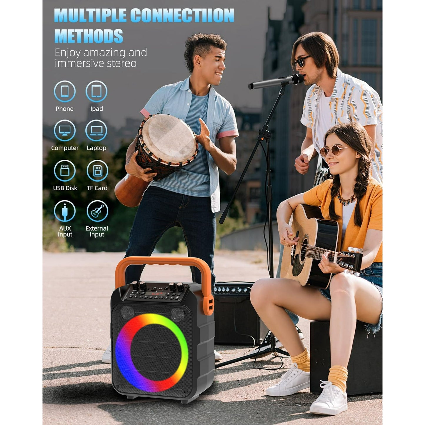 Zealot Karaoke Machine Bluetooth Speaker for Adult ,Singing Machine with Karaoke Microphone for Home Party
