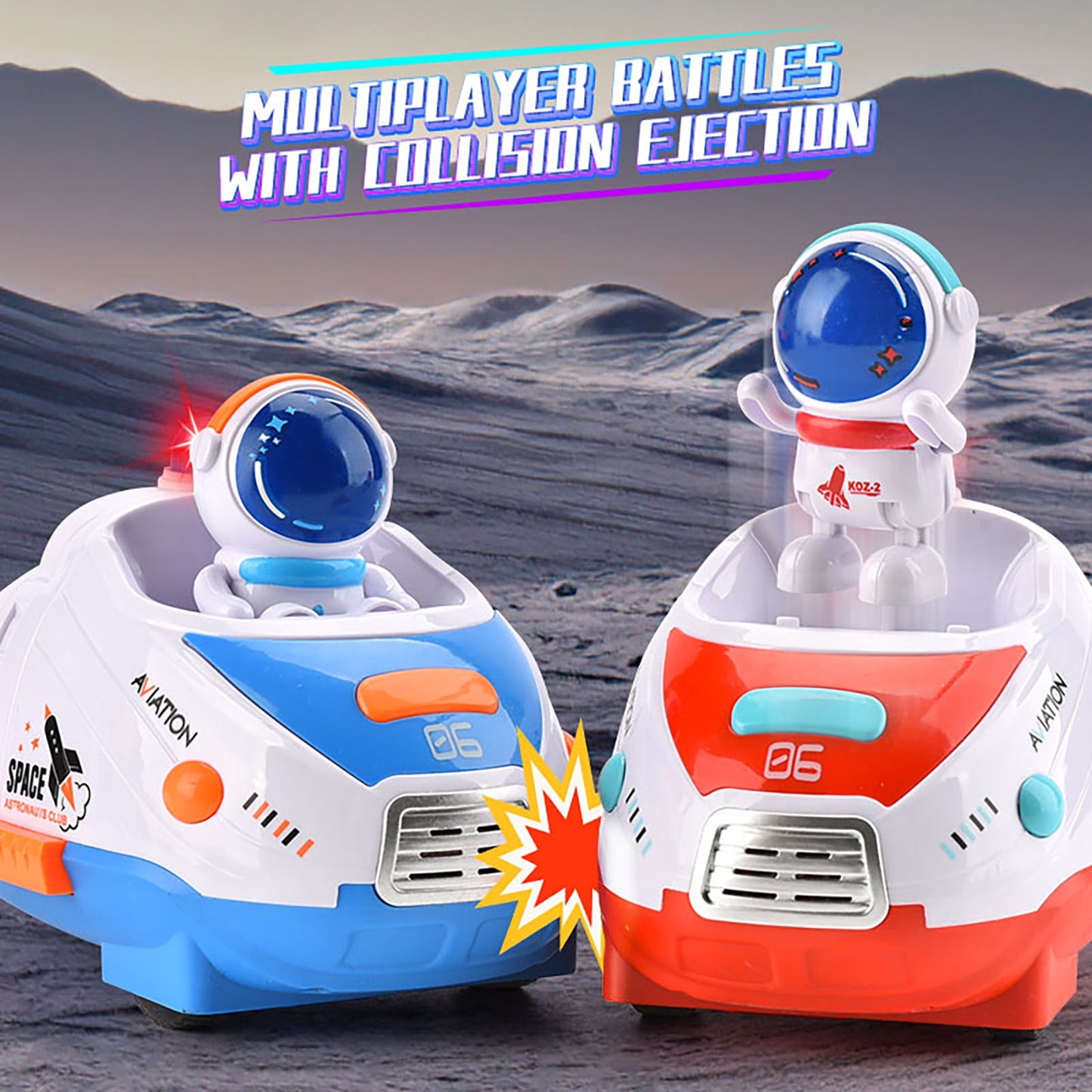 2 Pack RC Cars Toys for Kids,Remote Control Bumper Cars with Light & Music,Birthday Gift for Boys Girls,Ages 3+