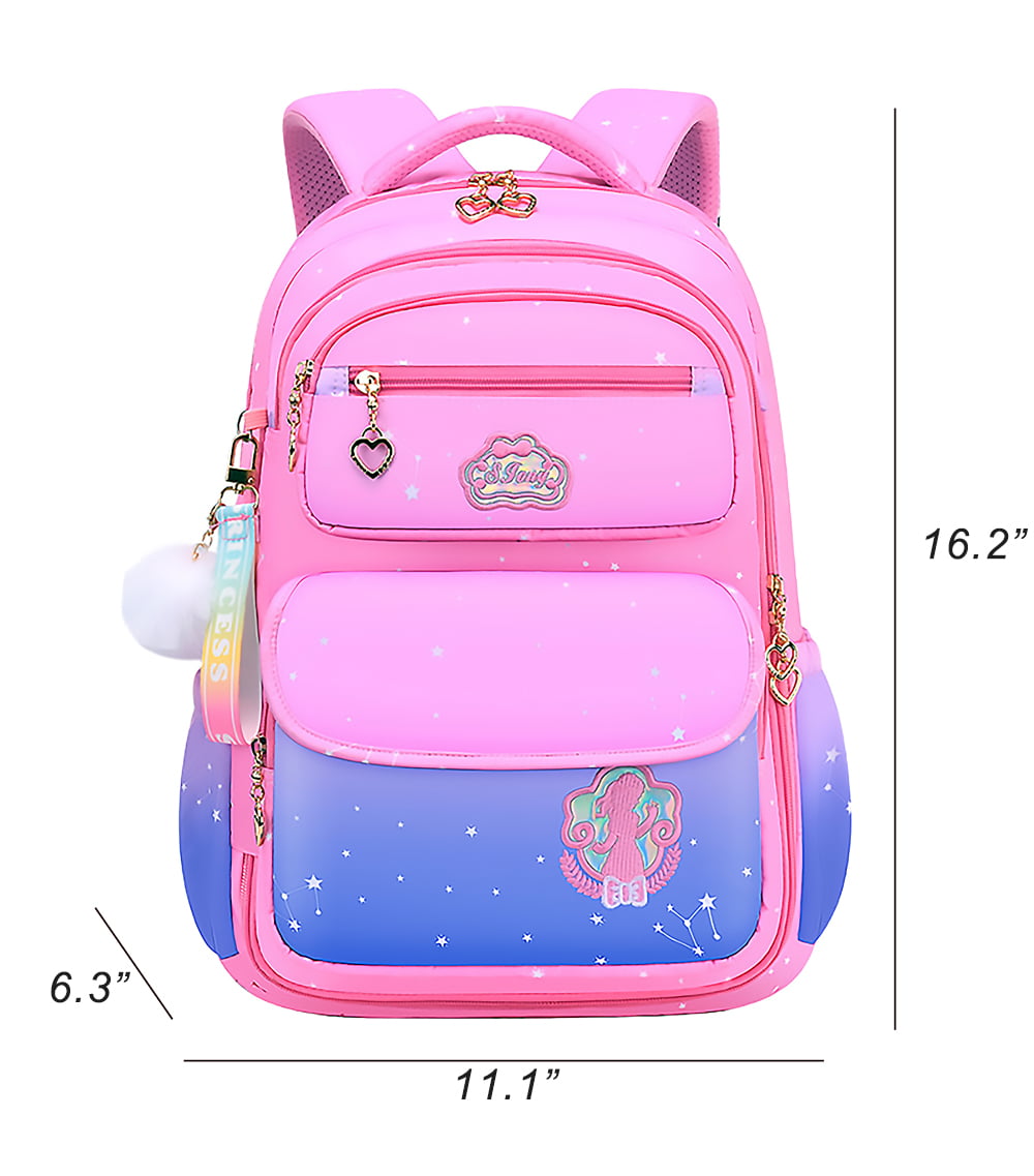 KIVDIT School Backpacks for Girls, Kids School Bags Bookbag Gifts, Pink