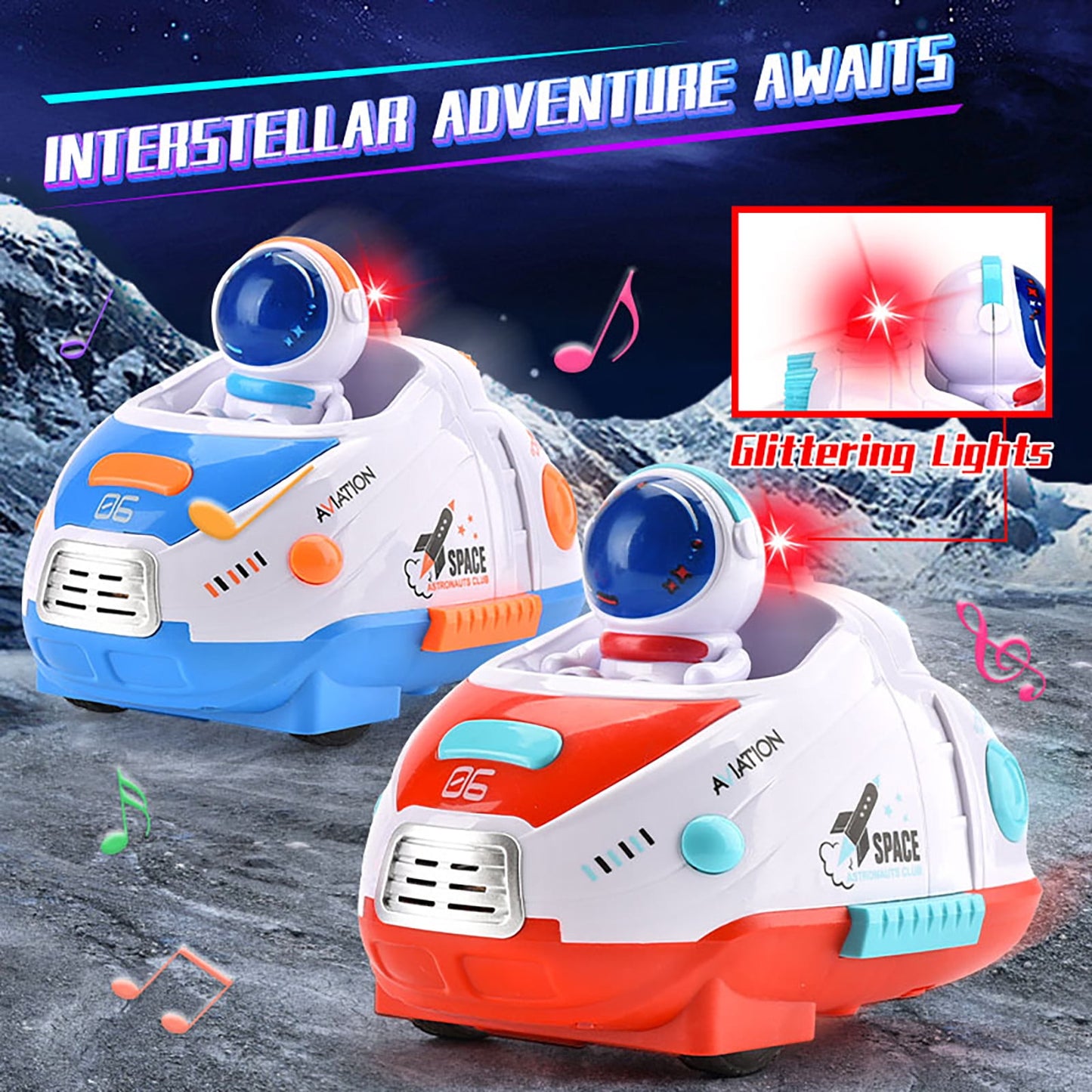 2 Pack RC Cars Toys for Kids,Remote Control Bumper Cars with Light & Music,Birthday Gift for Boys Girls,Ages 3+