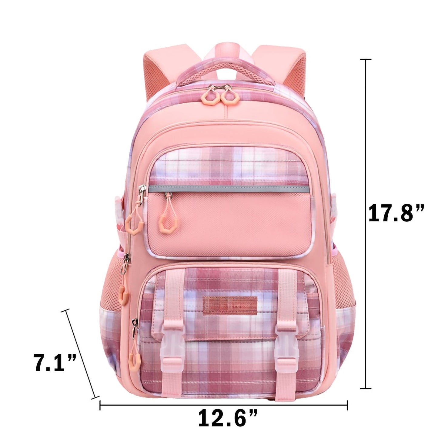 Kivdit School Backpack Bag for Girls,Kids Teens Backpack Waterproof School Bookbag for Girls,Pink