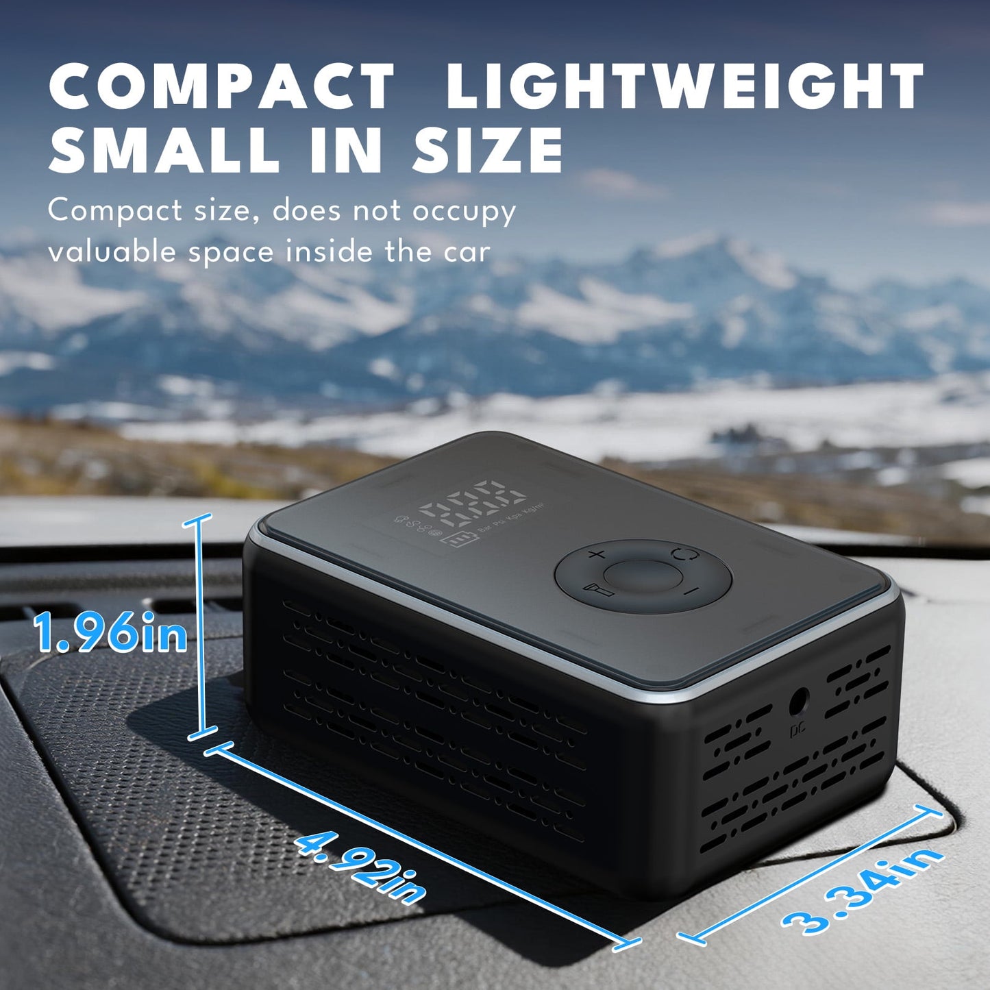 Kivdit Tire Inflator Portable Air Compressor,150 Psi Tire Air Pump with Auto Shut-Off,Digital Gauge,LED Light for Car, Motorcycle, Bike, Ball