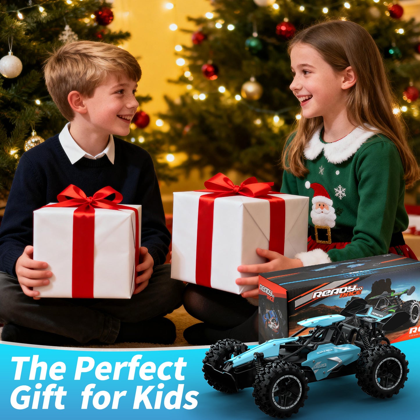Kivdit Remote Control Cars,1:18 High Speed RC Cars,20+ km/h All Terrain Off Road Vehicle,Toys Gifts for Boys Girls Kids