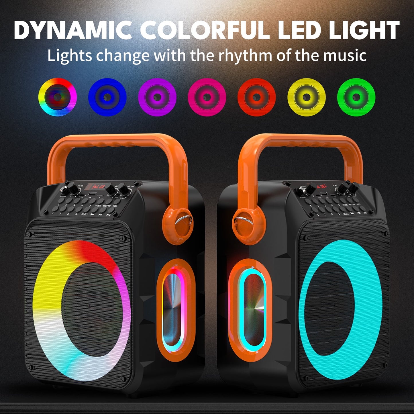 KIVDIT Karaoke Machine Bluetooth Speaker for Adult ,Singing Machine with Karaoke Microphone for Home Party