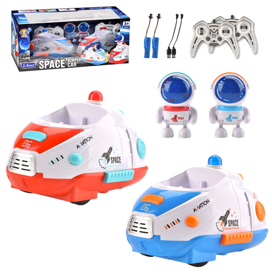 2 Pack RC Cars Toys for Kids,Remote Control Bumper Cars with Light & Music,Birthday Gift for Boys Girls,Ages 3+