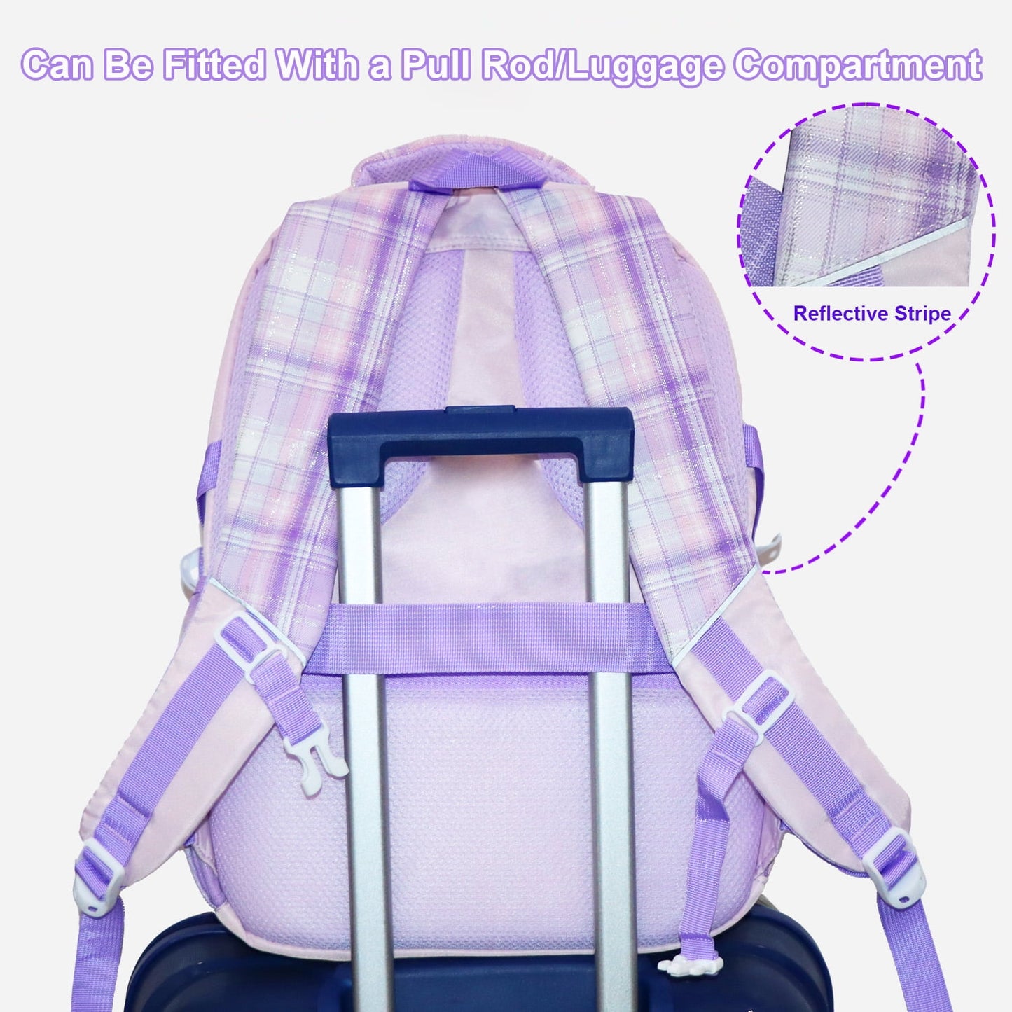KIVDIT School Backpacks for Girls, Kids School Bags Bookbag Gifts, Pink
