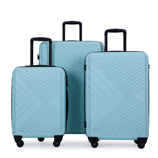 KIVDIT 3 Piece Luggage Sets  with Spinner Wheels and TSA Lock,  Luggage for Travel Business, Blue
