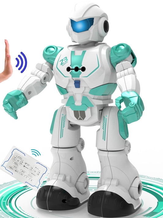 KIVDIT Remote Control Intelligent Robot for Kids, Electronic Walking Singing Dancing Programmable Educational Robot Toys, Green