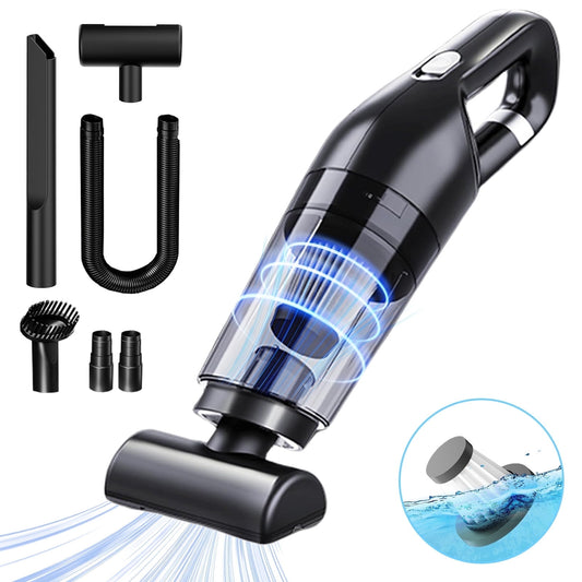 Kivdit Cordless Handheld Vacuum，12000Pa Wet Dry Car Vacuum Cleaner, Rechargeable Portable Vacuum Cleaner for Car Home Office