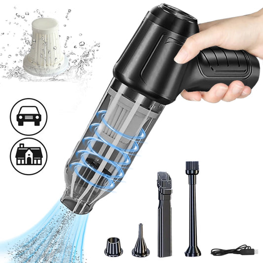 Kivdit Cordless Handheld Vacuum，12000Pa Wet Dry Car Vacuum Cleaner, Rechargeable Portable Vacuum Cleaner for Car Home Office