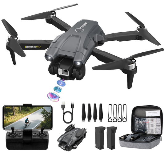 Kivdit Drone with 4K HD Camera for Adults and Kids,RC Quadcopter with 2 Batteries,Black