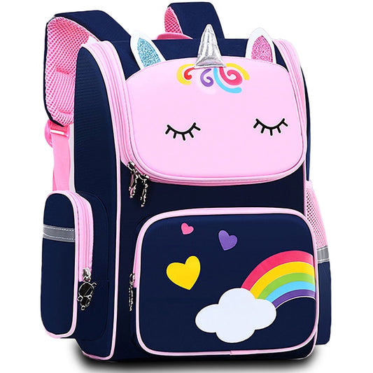 Kivdit School Backpack Bag for Girls,Waterproof Kids Backpack Lightweight Bookbag for Children Teens