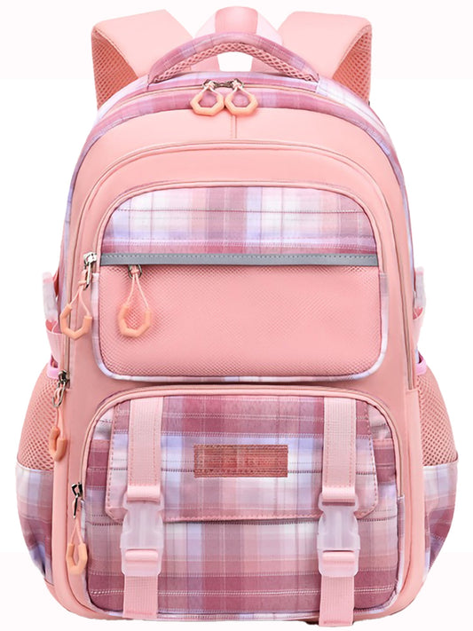 Kivdit School Backpacks Bags for Girls,Kids Teens Backpack Waterproof Bookbag for Elementary and Middle School Students Gifts,Pink