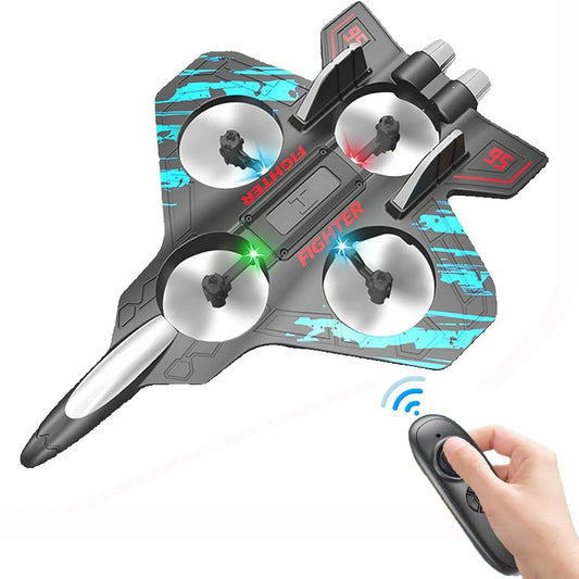 Kivdit RC Plane,2.4GHz Gravity Sensing RC Airplane with LED Lights,Four-Motors Remote Control Airplane for Beginners Kids Adults