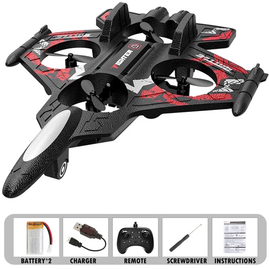 Kivdit RC Plane with 2 Batteries,2.4GHz Remote Control Airplane with Light for Kids Adults Beginners