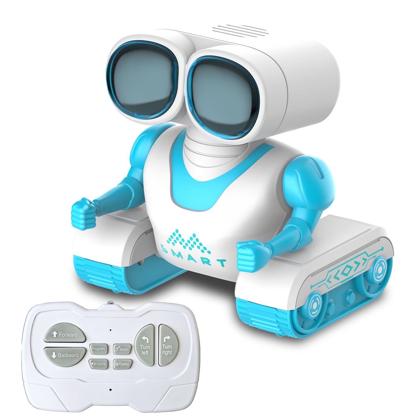 Kivdit RC Robot Toys for Kids,Rechargeable Programmable Smart Remote Control Robot with LED Eyes and Switchable Music,Pink