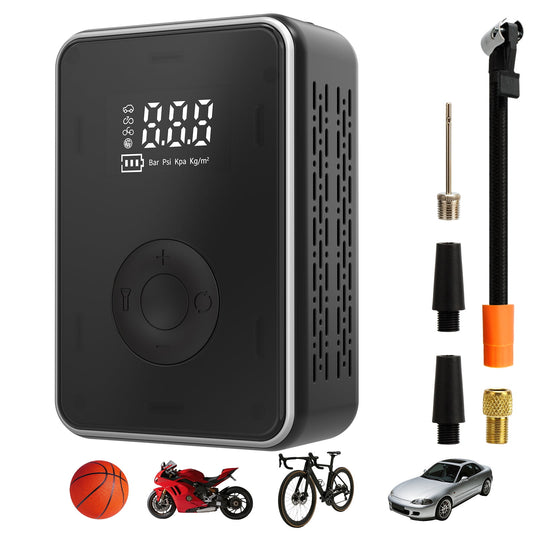 Kivdit Tire Inflator Portable Air Compressor,150 Psi Tire Air Pump with Auto Shut-Off,Digital Gauge,LED Light for Car, Motorcycle, Bike, Ball