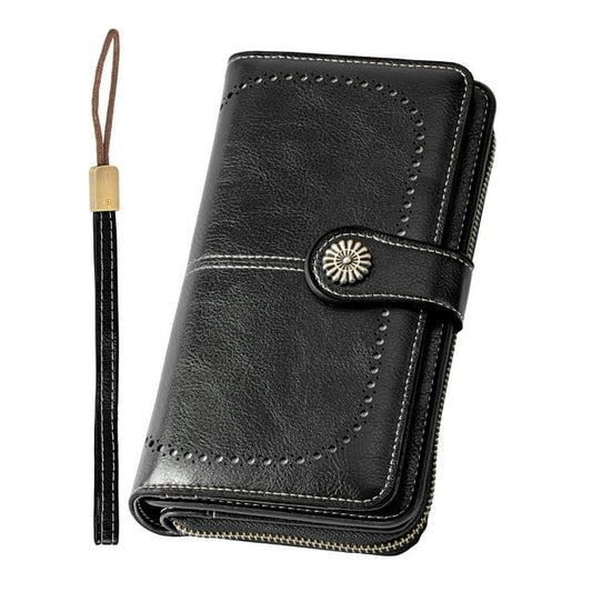 Kivdit Wallets for Women Genuine Leather Wallet Credit Card Holder with RFID Blocking Large Capacity