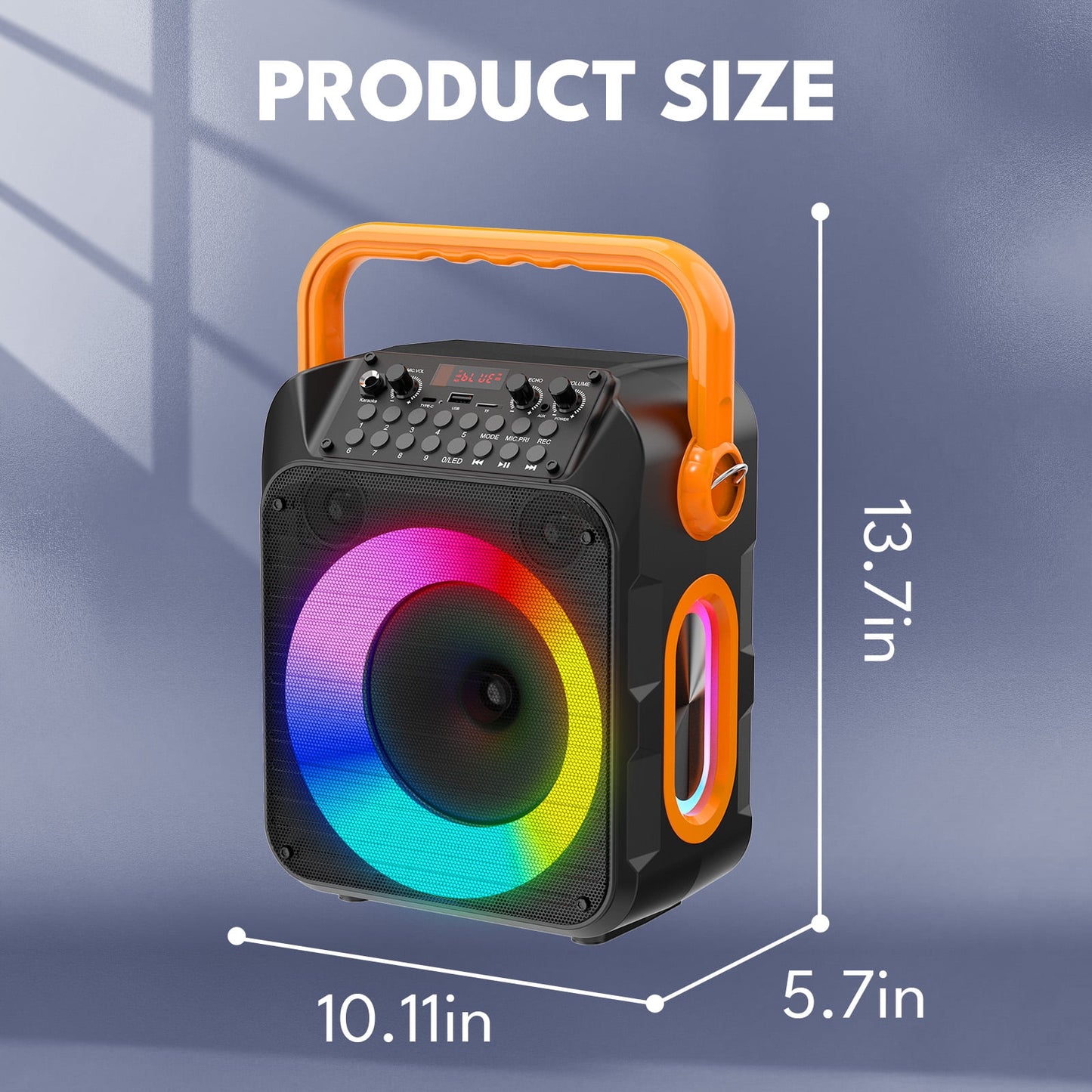 KIVDIT Karaoke Machine Bluetooth Speaker for Adult ,Singing Machine with Karaoke Microphone for Home Party