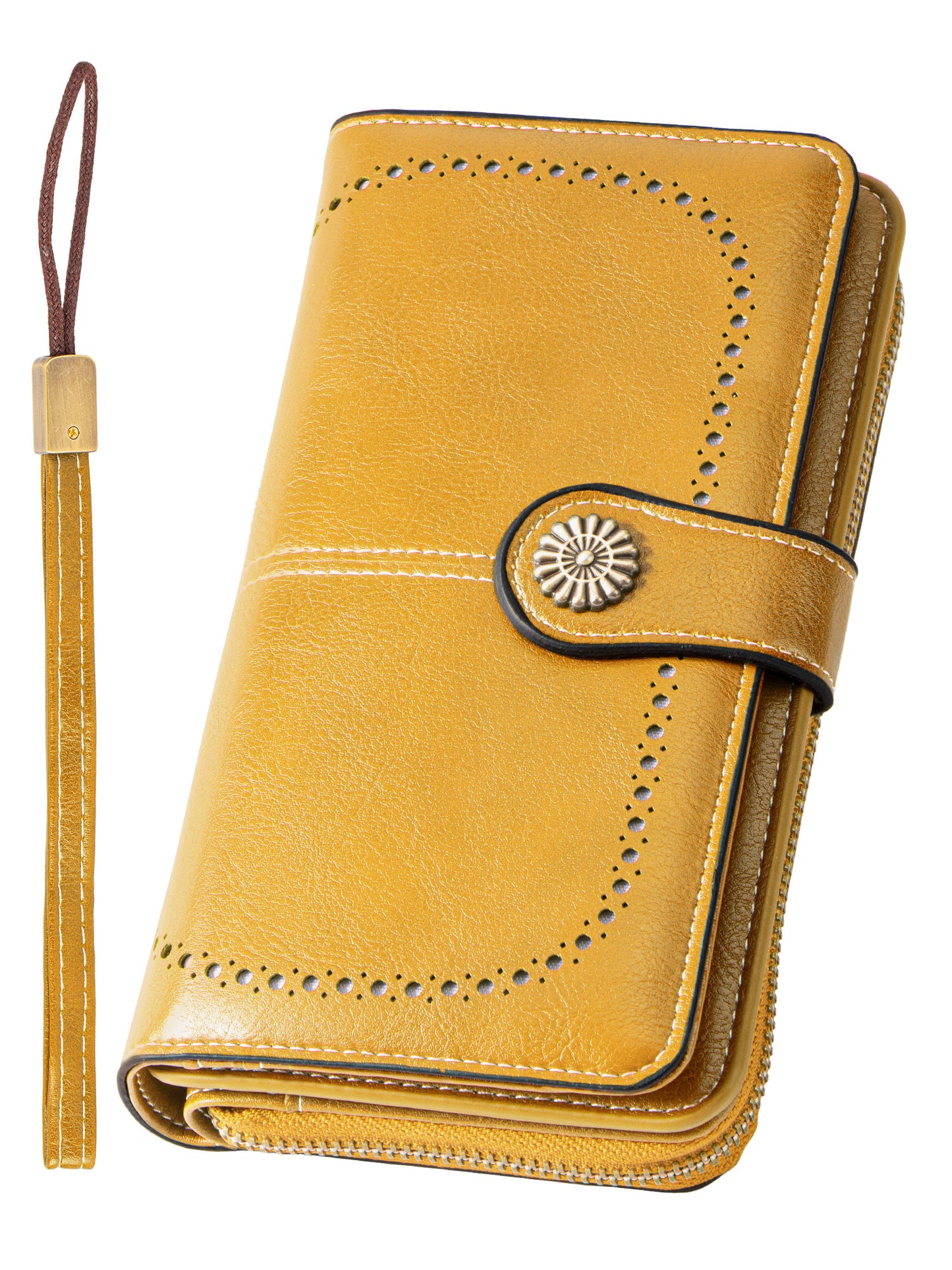 KIVDIT Wallets for Women Genuine Leather Wallets RFID Blocking Credit Card Holder, Large Capacity