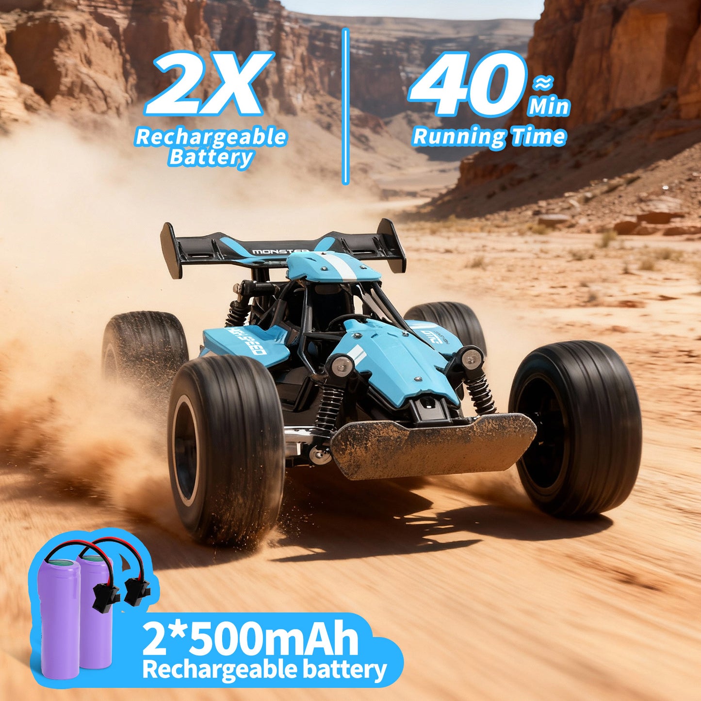 Kivdit Remote Control Cars,1:18 High Speed RC Cars,20+ km/h All Terrain Off Road Vehicle,Toys Gifts for Boys Girls Kids